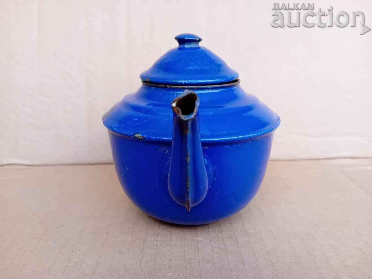 Auction SMALL enamel teapot Austria Hungary early 20th century Auction SMALL enamel teapot Austria Hungary early 20th century