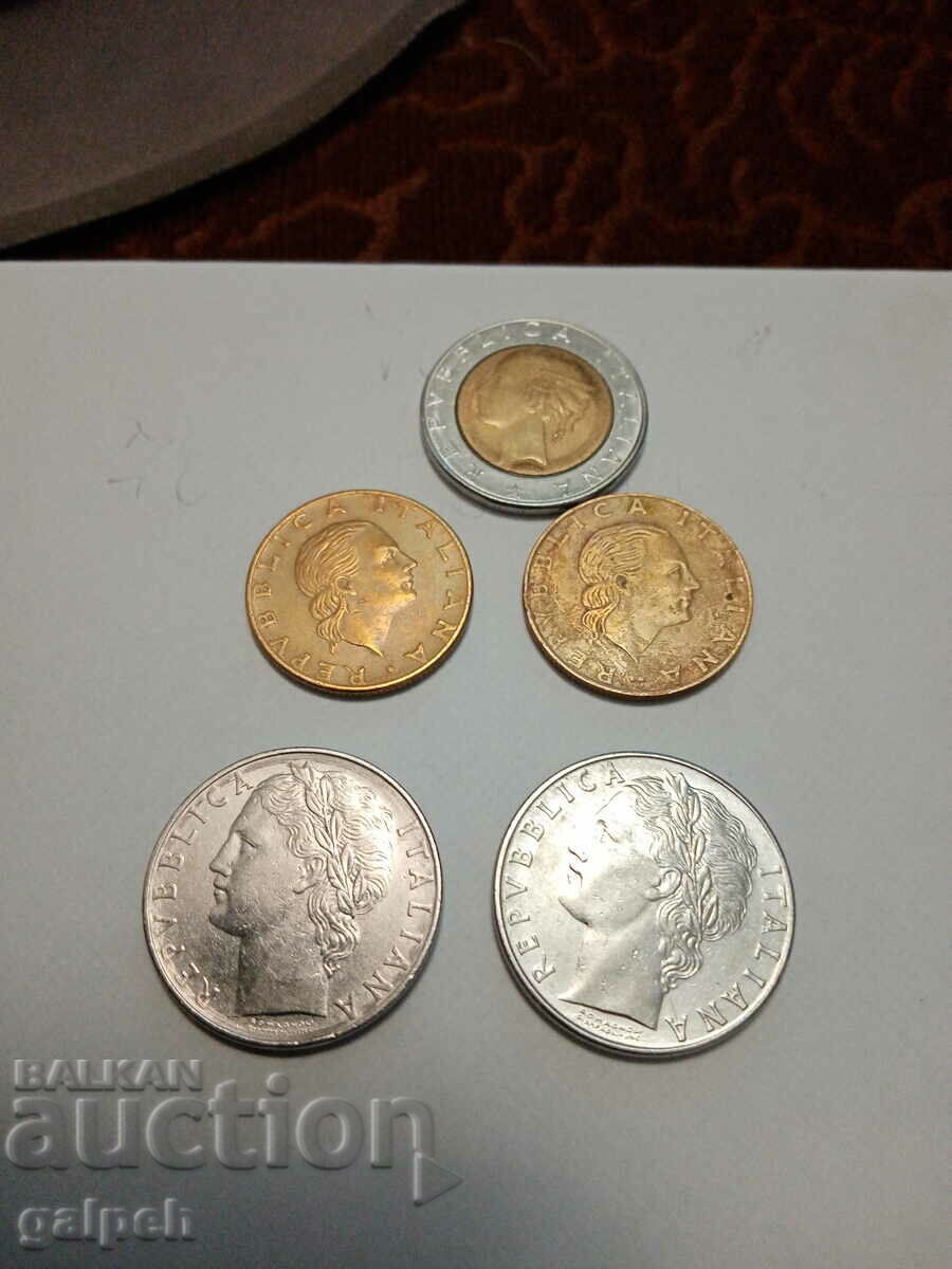 LOT OF COINS ITALY - 5 pcs. - from BGN 7 - 5 LOT OF COINS ITALY - 5 pcs. - from BGN 7 - 5
