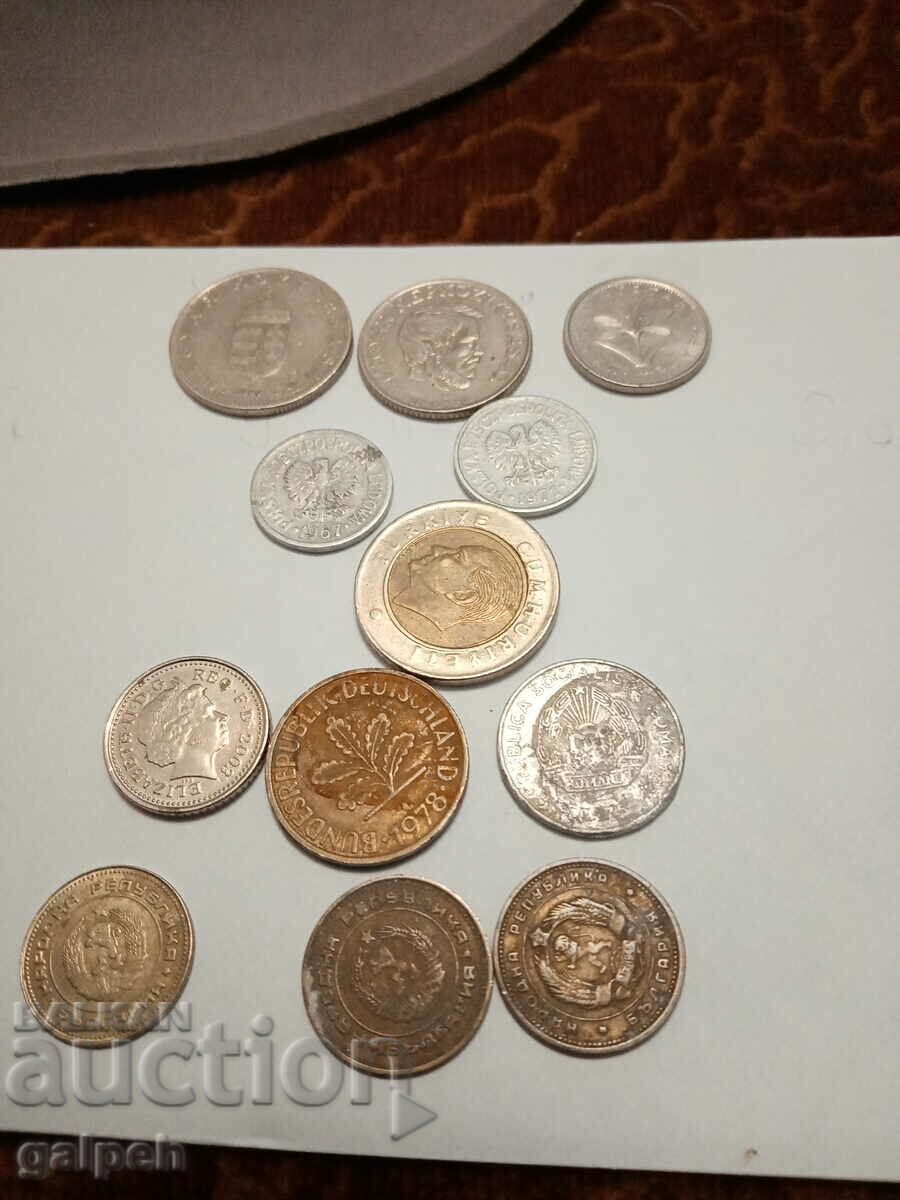 LOT OF COINS MIXED - 12 pcs. - from BGN 1.5 - 6 LOT OF COINS MIXED - 12 pcs. - from BGN 1.5 - 6