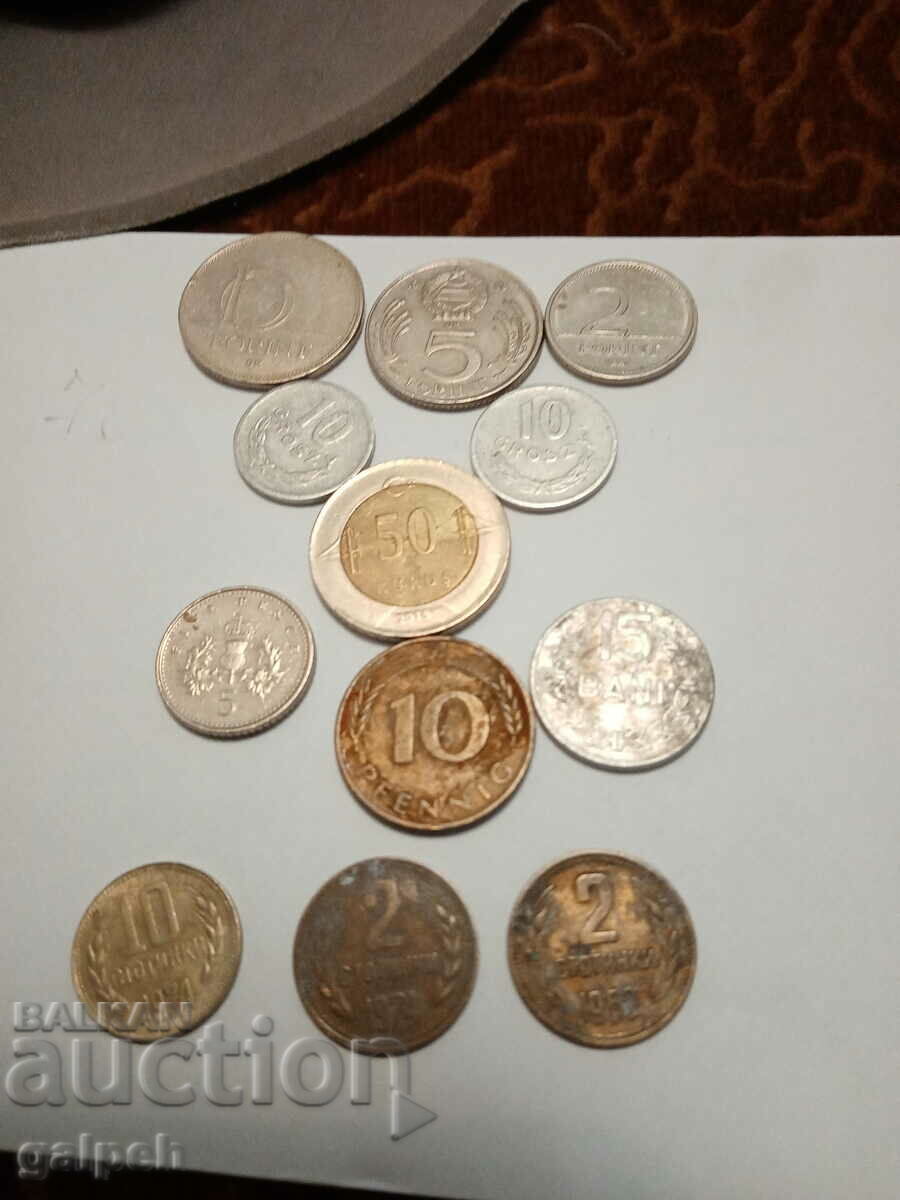 LOT OF COINS MIXED - 12 pcs. - from BGN 1.5