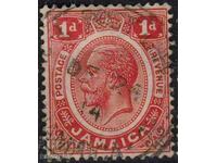 GB/Jamaica-1912-Редовна-KG V,клеймо