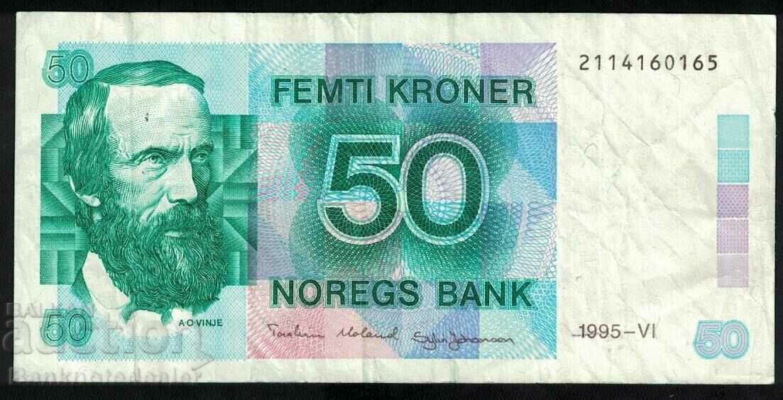 Norvegia 50 de coroane 1995 Pick 42e Ref 84860165