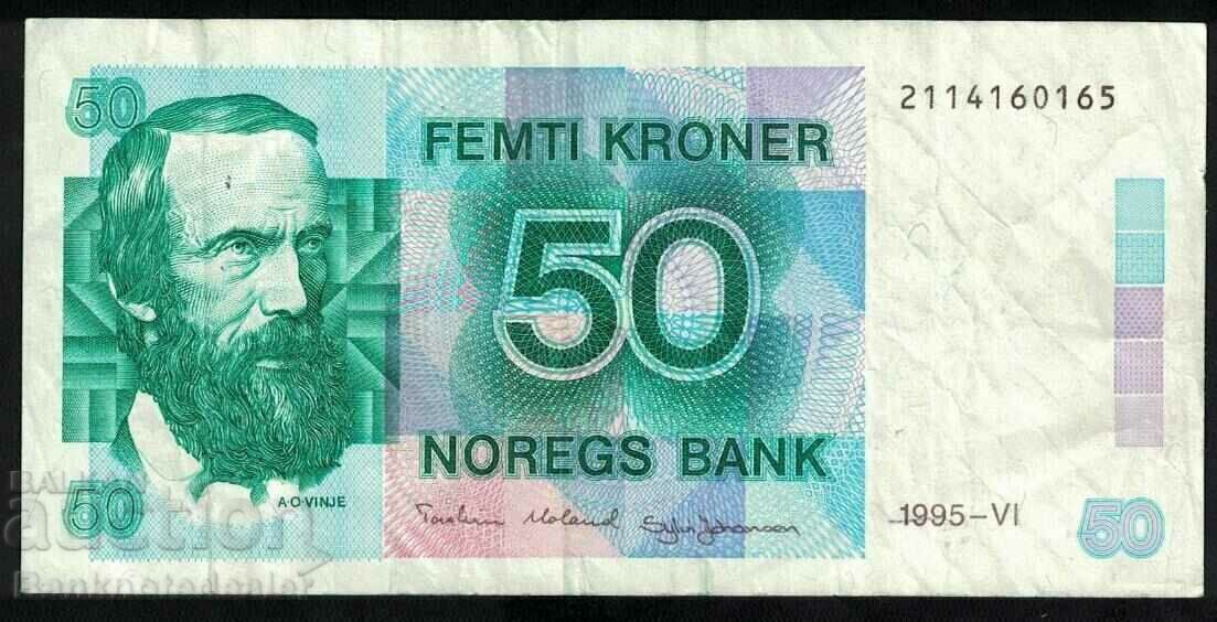 Norvegia 50 Kroner 1995 Pick 42e Ref 0165