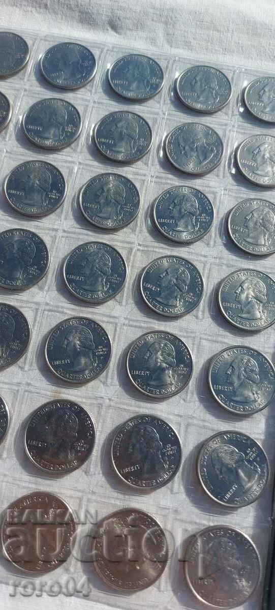 ΗΠΑ - ΤΕΤΑΡΤΟ ΔΟΛΑΡΙΟ - 35 ΤΕΜΑΧΙΑ με τιμή 94.50 BGN | € 48.32 ΗΠΑ - ΤΕΤΑΡΤΟ ΔΟΛΑΡΙΟ - 35 ΤΕΜΑΧΙΑ με τιμή 94.50 BGN | € 48.32