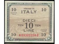 Italy Allied Military 10 Lire 1943 Pick M13b