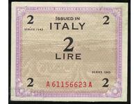 Italy Allied Military 2 λίρες 1943 Pick M12b Ref 6623