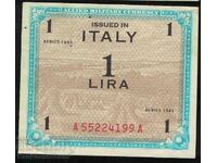 Italy Allied Military 1 Lira 1943 Pick M11b Ref 4199