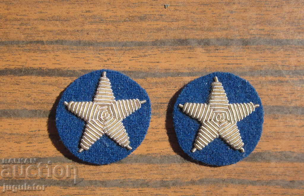 old Bulgarian military General's patches of Air Force General