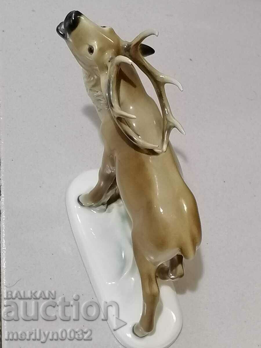 Figure statuette of deer porcelain GERMANY - 7