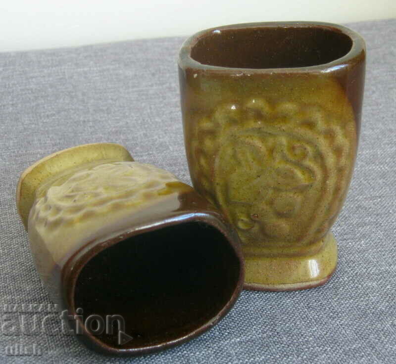 Old wine service folk themed ceramics - 5 Old wine service folk themed ceramics - 5