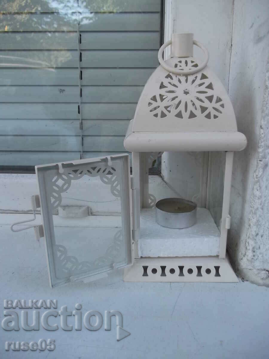 Φανάρι κεριών λευκό καινούργιο με τιμή 20.00 BGN | € 10.23 Φανάρι κεριών λευκό καινούργιο με τιμή 20.00 BGN | € 10.23