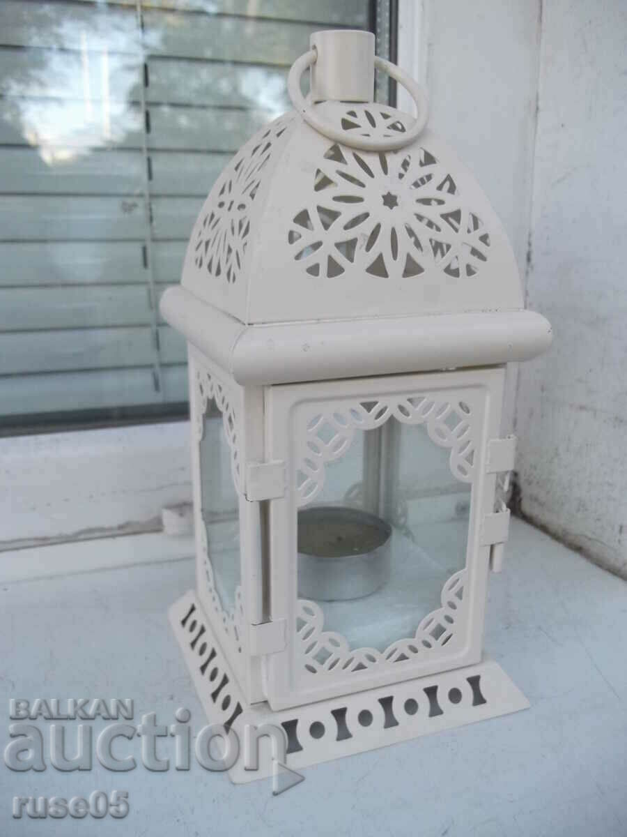 Φανάρι κεριών λευκό καινούργιο - 6 Φανάρι κεριών λευκό καινούργιο - 6