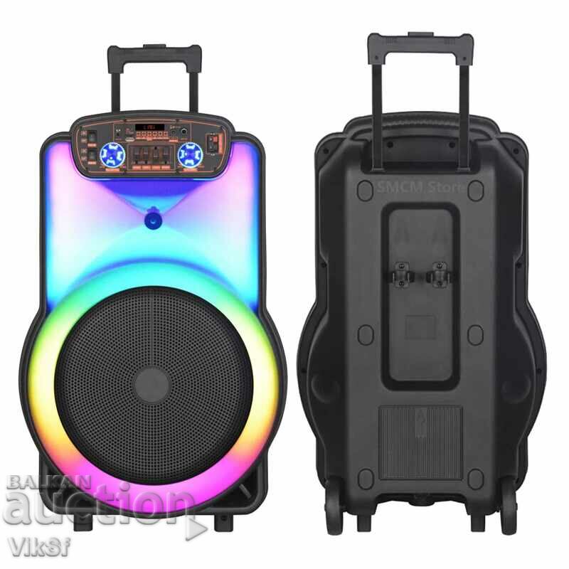 POWERFUL F15 Karaoke Speaker 15 1500W +2 Microphones ndr-y15