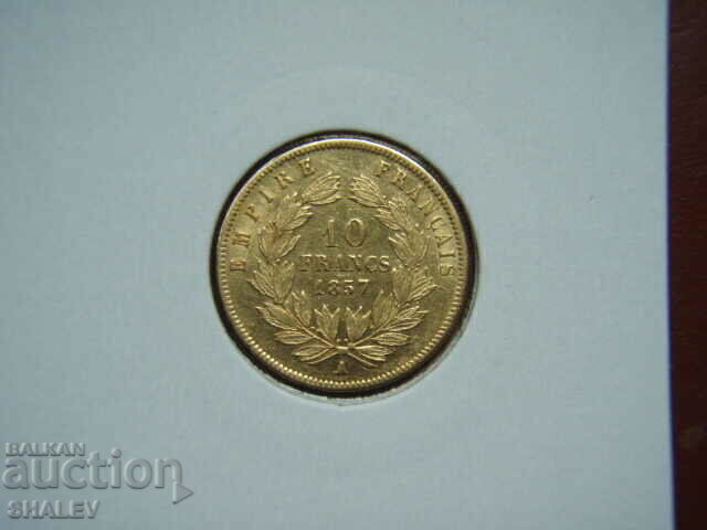 10 Francs 1857 A France (10 francs France) - AU (gold) with price 839.89 BGN | € 429.43