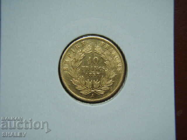 Licitație 10 franci 1857 A Franța (10 franci Franța) - AU (aur)