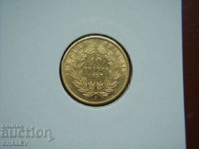 Livrarea 10 franci 1857 A Franța (10 franci Franța) - AU (aur)