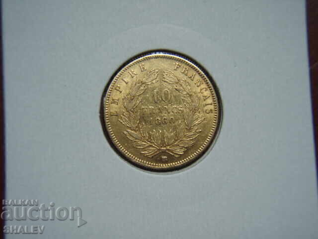 Delivery of 10 Francs 1860 BB France (10 Francs France) - XF/AU (gold) Delivery of 10 Francs 1860 BB France (10 Francs France) - XF/AU (gold)