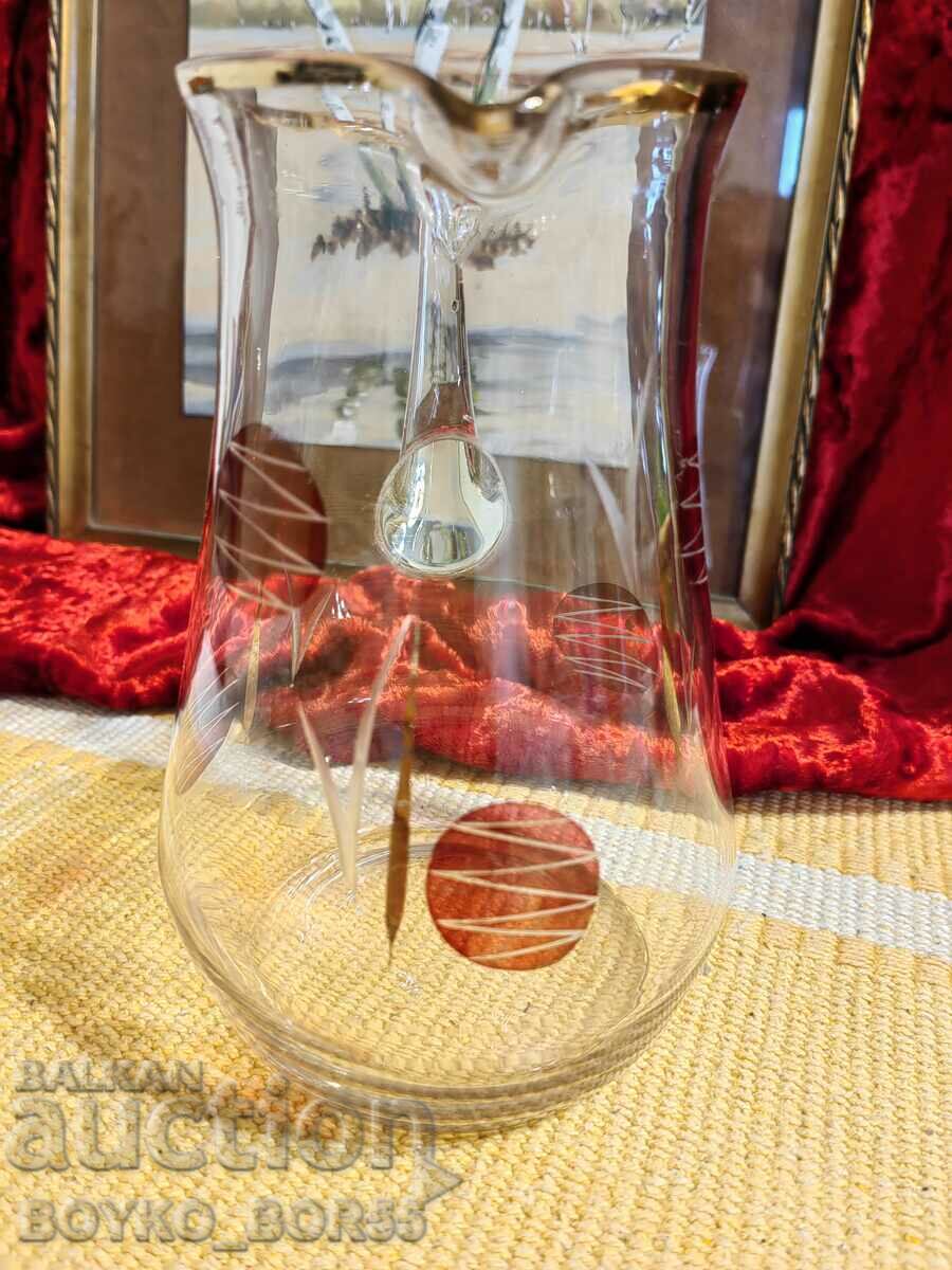 Όμορφη βουλγαρική γυάλινη κανάτα Sots με τιμή 27.00 BGN | € 13.80 Όμορφη βουλγαρική γυάλινη κανάτα Sots με τιμή 27.00 BGN | € 13.80