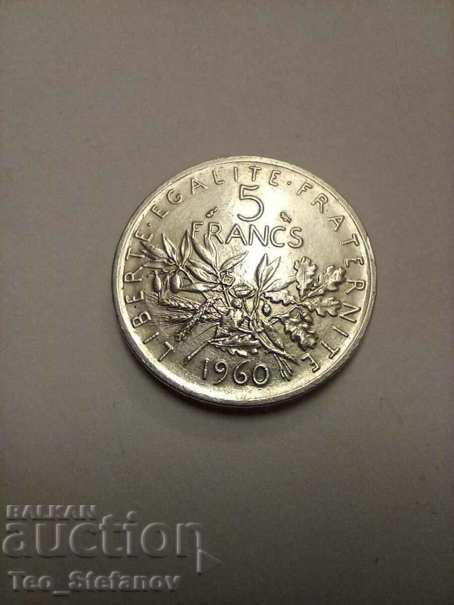 5 Francs 1960 AU+ France