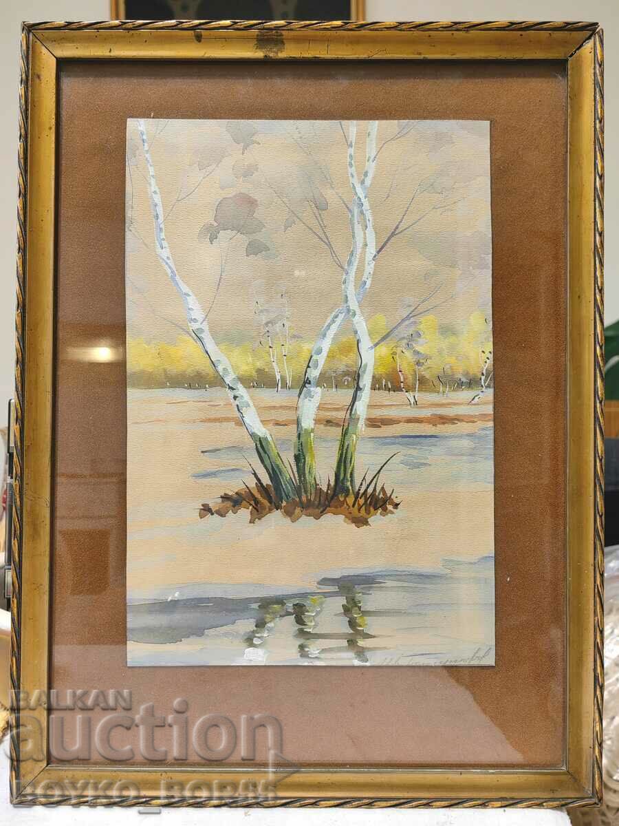 Gorgeous Landscape from the 60s of the 20th century by an Old Artist - 7