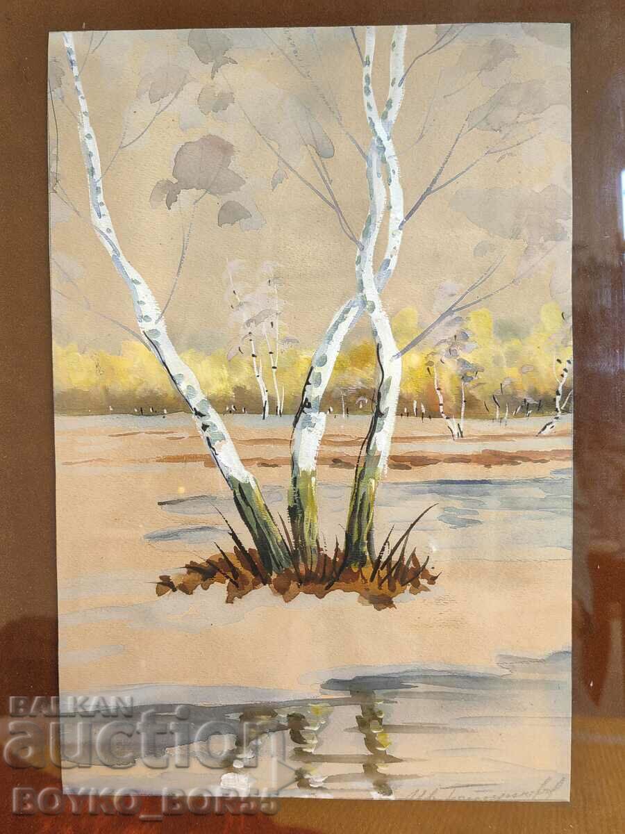 Gorgeous Landscape from the 60s of the 20th century by an Old Artist