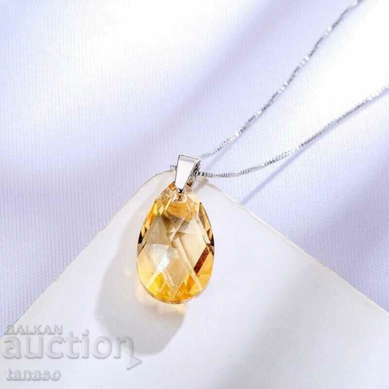 Fine faceted citrine necklace