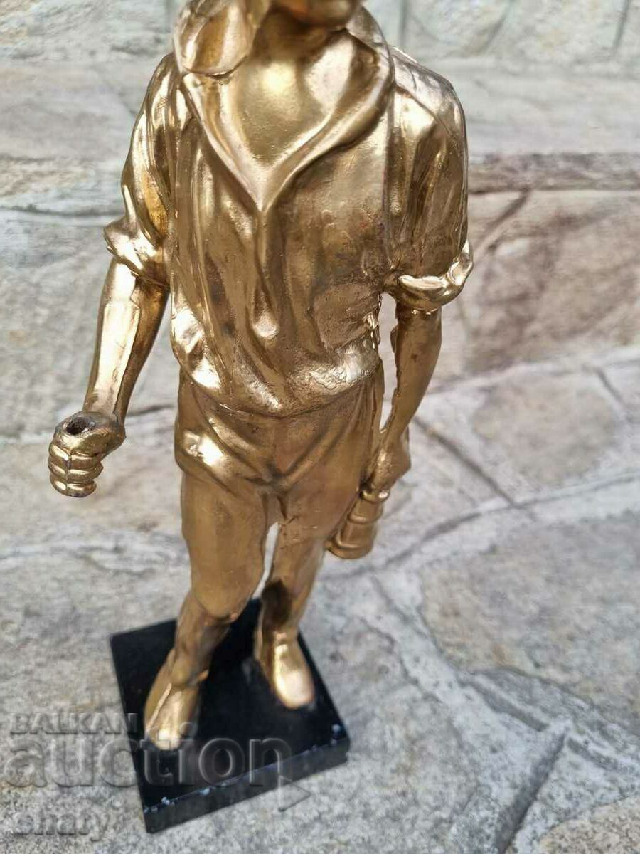 Auction  Old metal sculpture. Figure