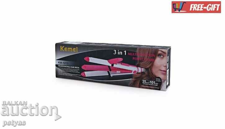 Συνδυασμένη πρέσα μαλλιών KEMEI 3in1 KM-1213 - 5