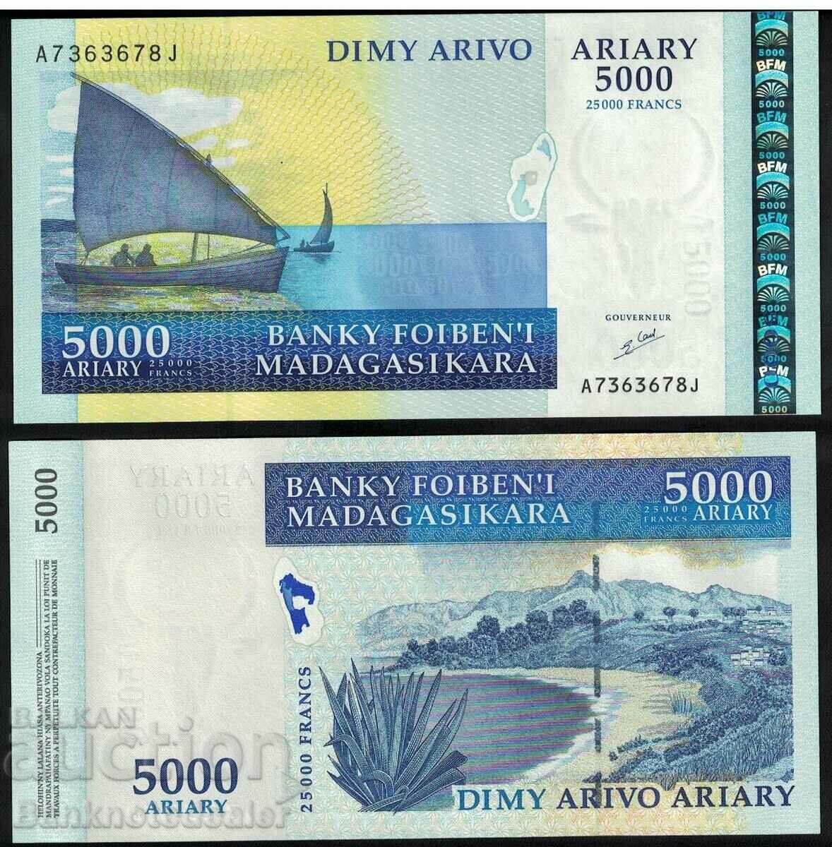 Madagascar 5000 Arlary 2007 2012 Pick 94a Ref 3678