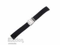 Rubber Watch Strap New Elegant Metal Clasp 24