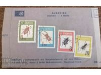 Albania - insecte, serie ștampilată