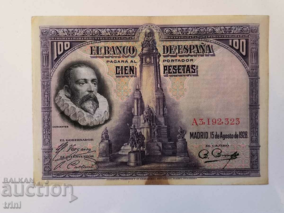 SPAIN 100 pesetas 192825 SPAIN 100 pesetas 192825