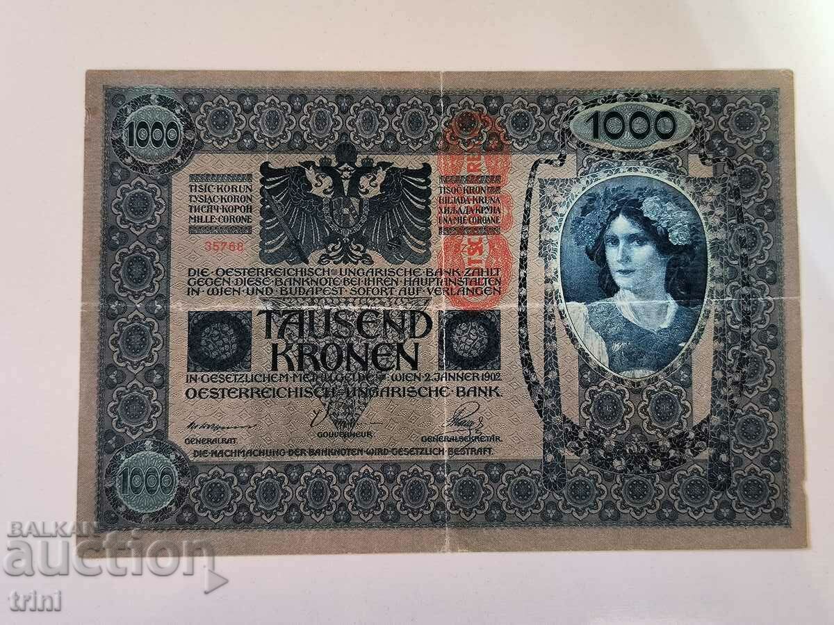 1000 kroner 1902 year Austria stamp Deutschostereich d30 with price 24.00 BGN | € 12.27 1000 kroner 1902 year Austria stamp Deutschostereich d30 with price 24.00 BGN | € 12.27