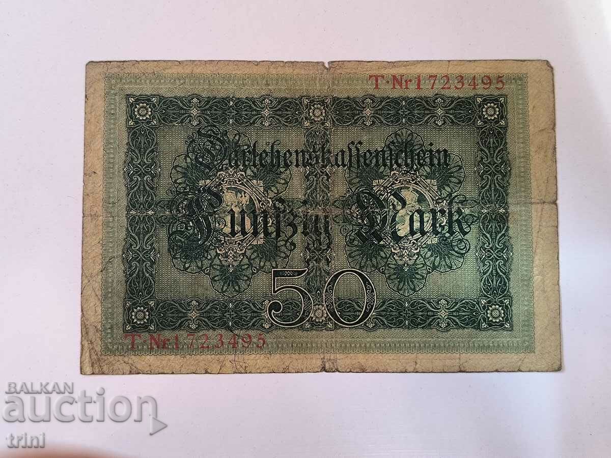 Germany 50 Marks 1914 year d31 with price 5.00 BGN | € 2.56 Germany 50 Marks 1914 year d31 with price 5.00 BGN | € 2.56