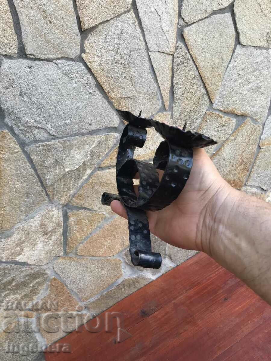 CANDLESTICK WROUGHT IRON METAL OLD - 6 CANDLESTICK WROUGHT IRON METAL OLD - 6