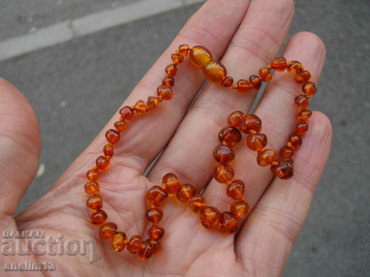 OLD CHILDREN'S NECKLACE NECKLACE NATURAL BALTIC AMBER OLD CHILDREN'S NECKLACE NECKLACE NATURAL BALTIC AMBER