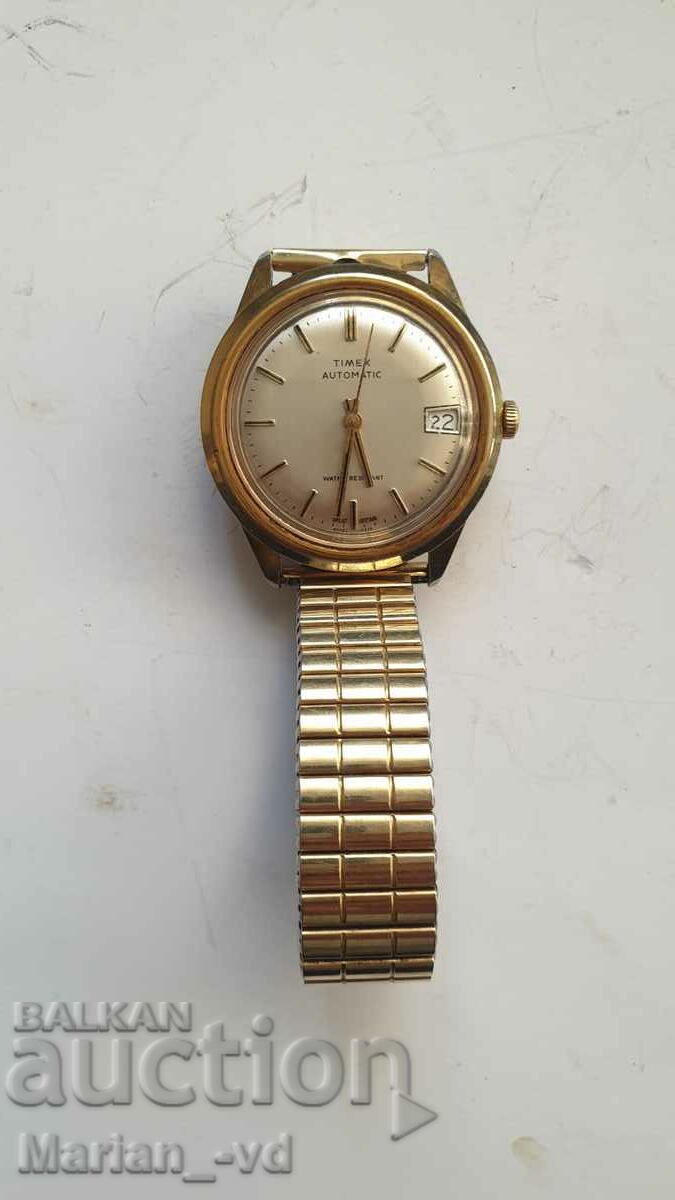 Ceas automat Timex placat cu aur pentru bărbați