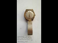 Men's gold-plated Timex automatic watch