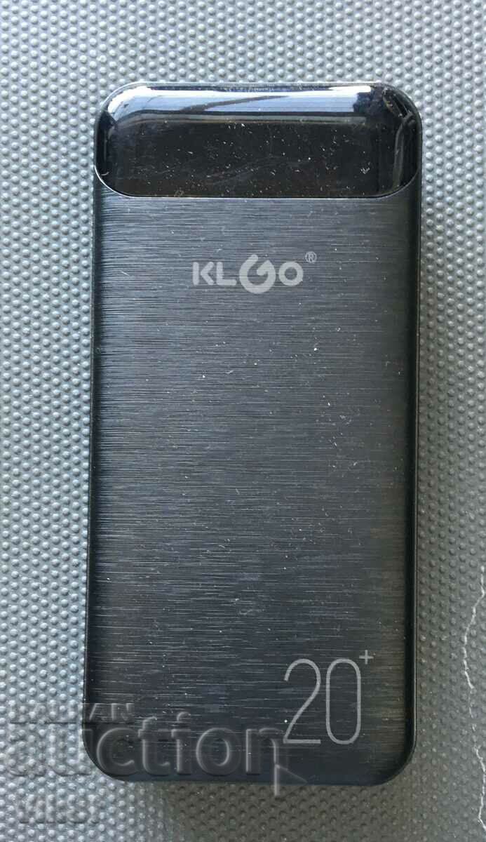 Auction KLGO Portable battery 20000mAh premium KP-89, Power bank Auction KLGO Portable battery 20000mAh premium KP-89, Power bank