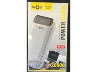 KLGO Portable battery 20000mAh premium KP-89, Power bank
