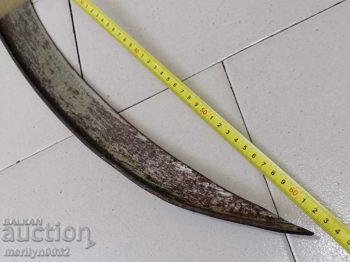 Delivery of Old hand-forged mowing scythe, wrought iron Delivery of Old hand-forged mowing scythe, wrought iron