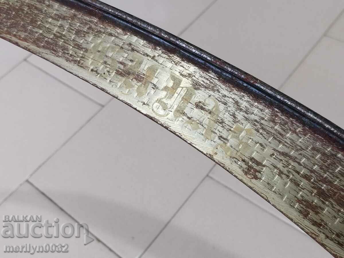 Old hand-forged mowing scythe, wrought iron - 5 Old hand-forged mowing scythe, wrought iron - 5