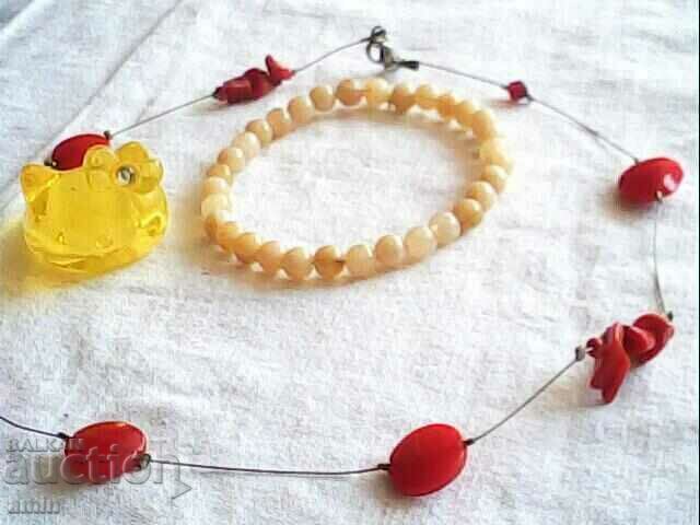 beautiful necklace of natural coral bracelet presten murano