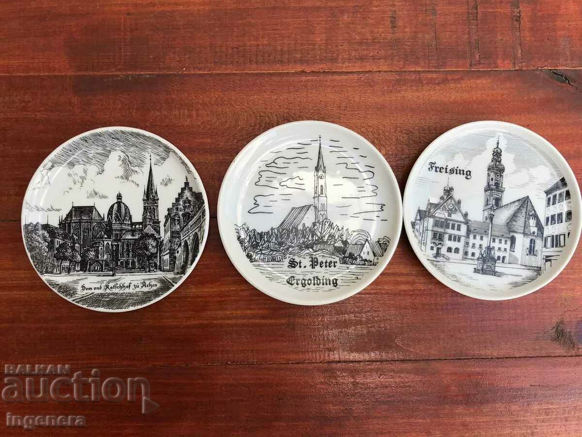 PORCELAIN PLATE PLATE SOUVENIR PICTURE - 6 PORCELAIN PLATE PLATE SOUVENIR PICTURE - 6
