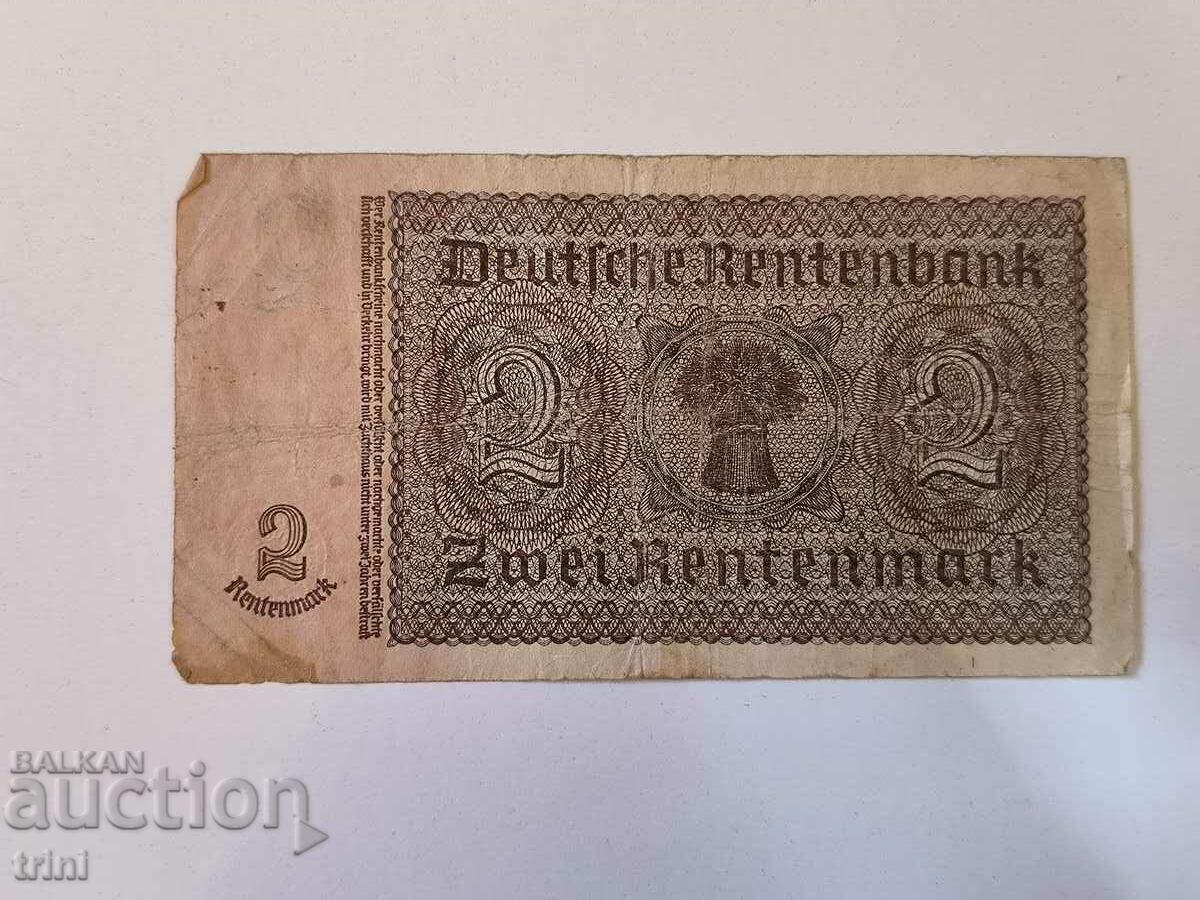 Германия 2 рентен марки 1923 година г35 с цена 5.00 лв. | € 2.56 Германия 2 рентен марки 1923 година г35 с цена 5.00 лв. | € 2.56
