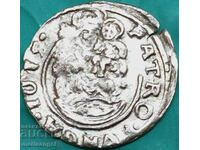 Ungaria 1 denar Bela II Madona argint maghiar