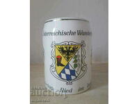 Porcelain beer mug Austria coat of arms
