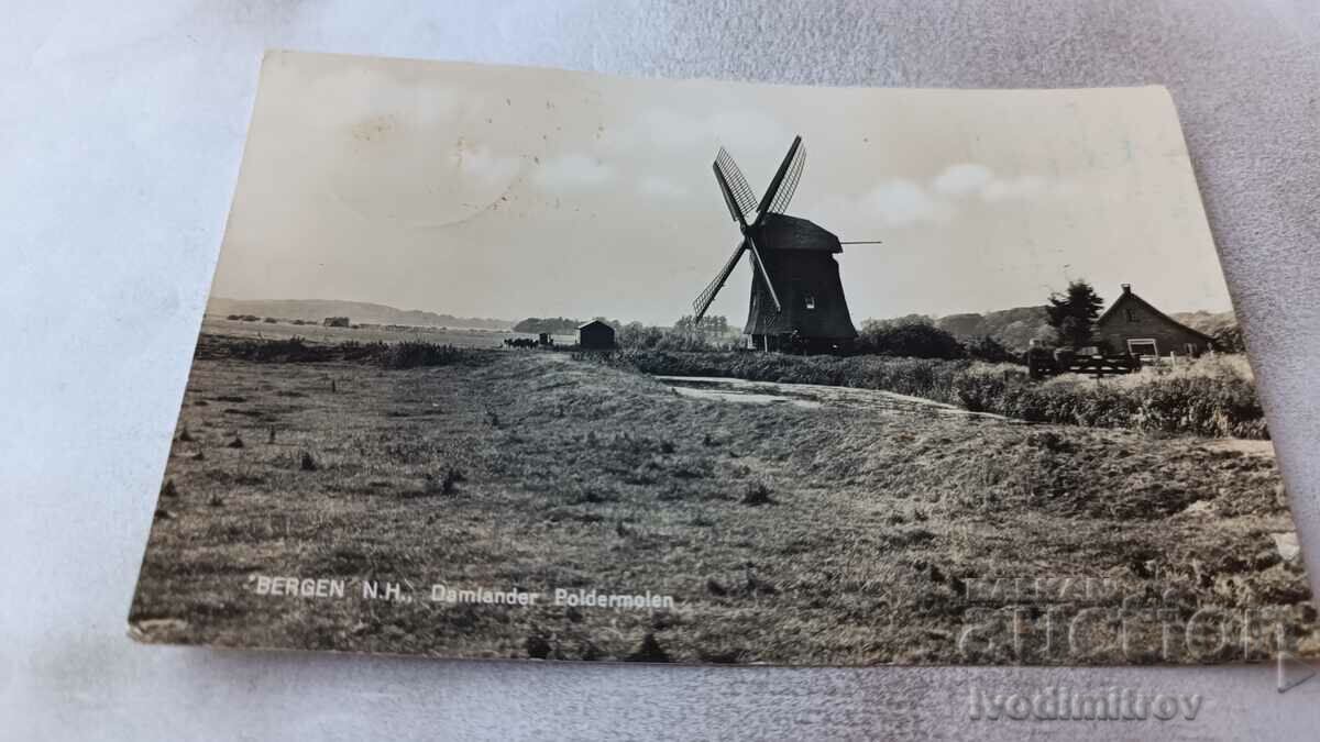 Καρτ ποστάλ Bergen Damlander Poldermolen 1961