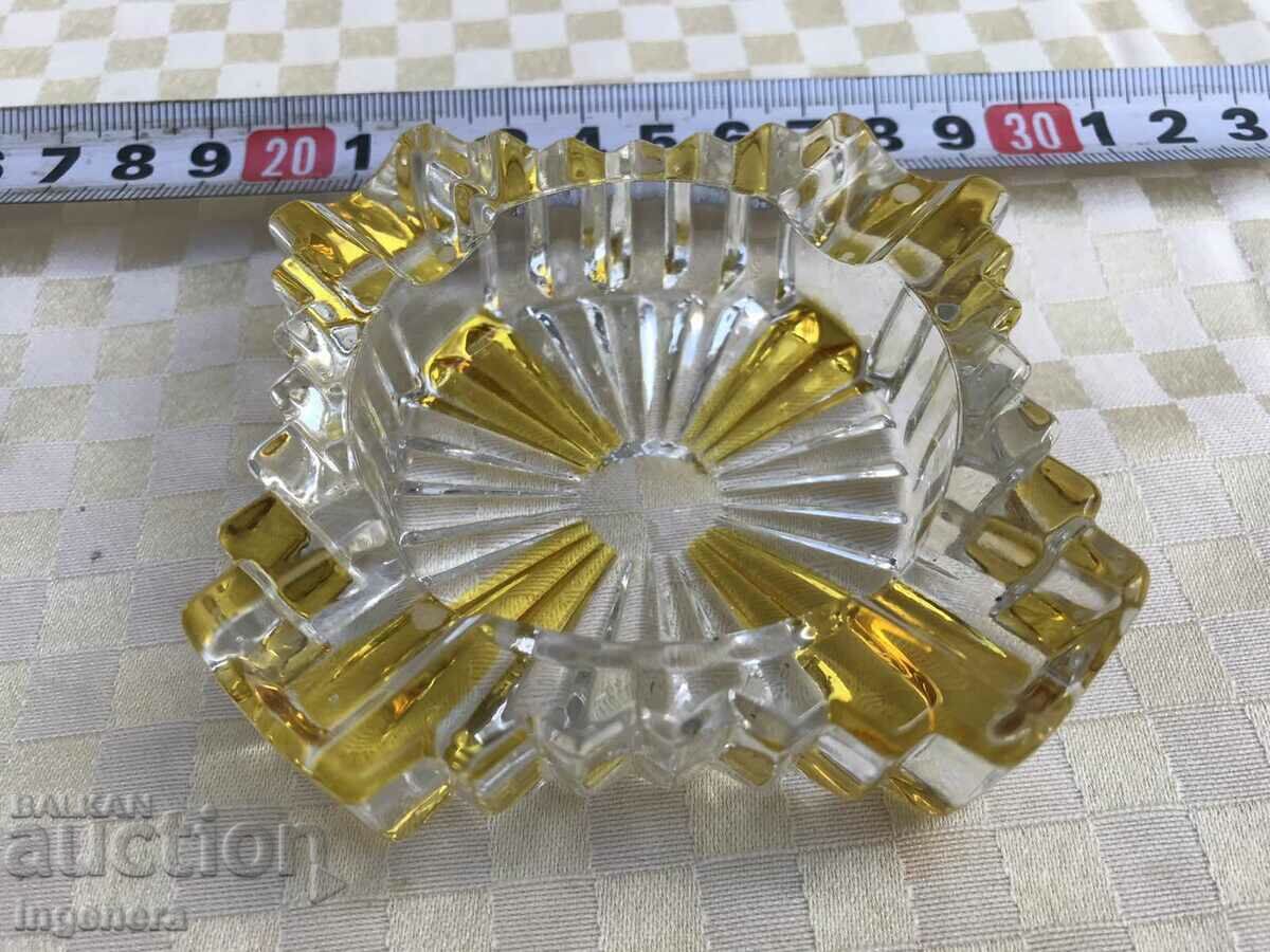 THICK GLASS ASHTRAY EMBOSSED FROM THE 70'S with price 8.00 BGN | € 4.09