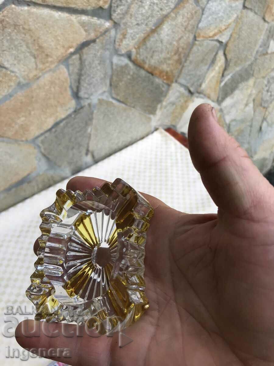 Delivery of THICK GLASS ASHTRAY EMBOSSED FROM THE 70'S